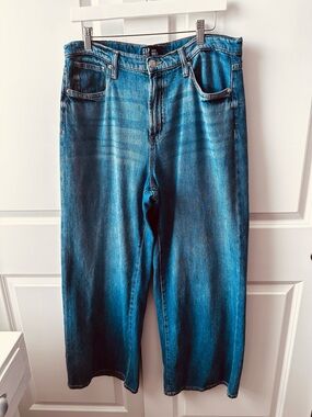 GAP Women’s Wide-Leg High Rise Jeans in Blue Sz. 14/32R
